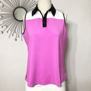 Belyn Key Sleeveless Color block Golf Top